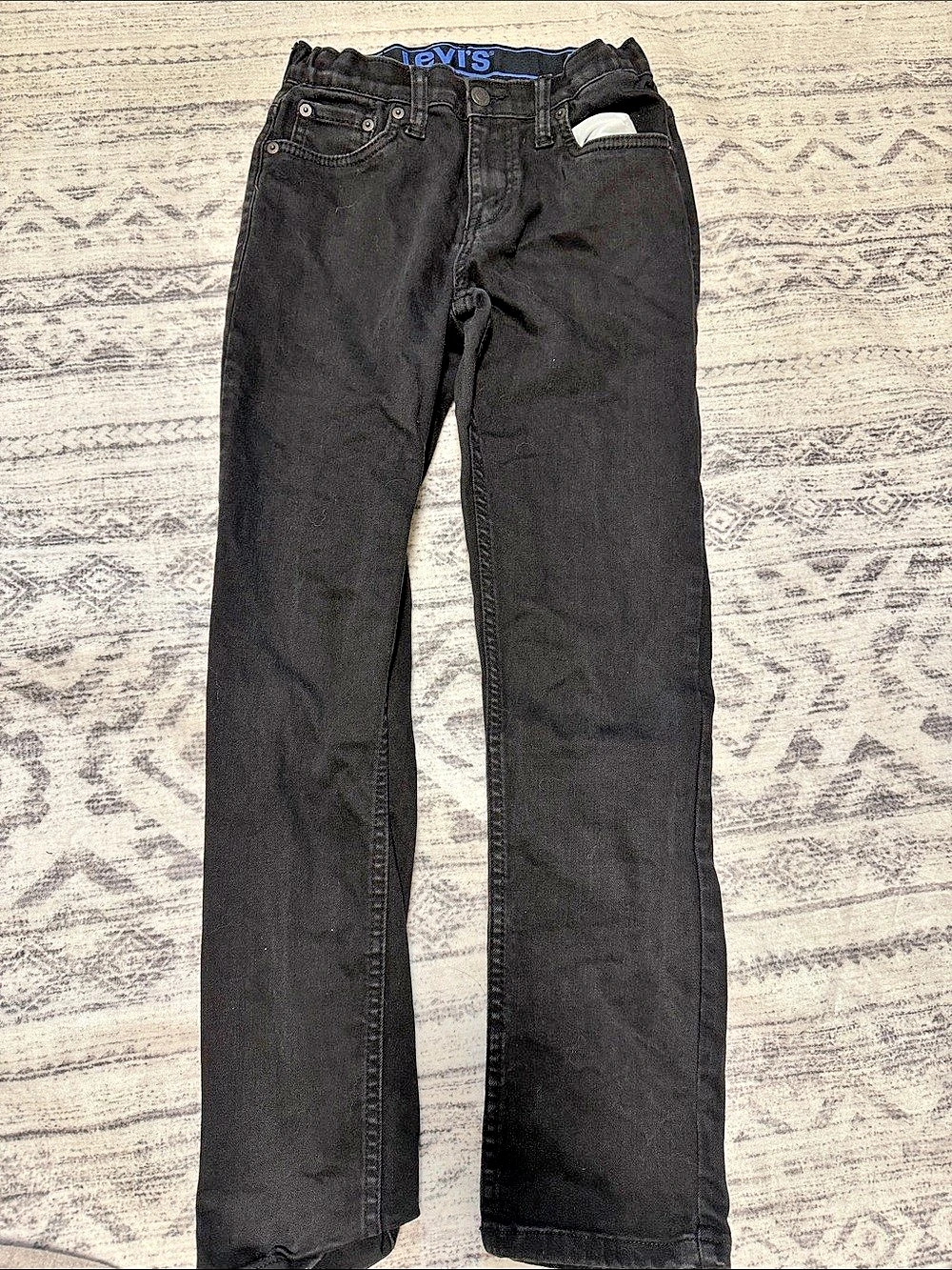 Levi's 502 Regular Taper Fit Jeans Regular Taper Fit Black Skinny Jeans boys 12